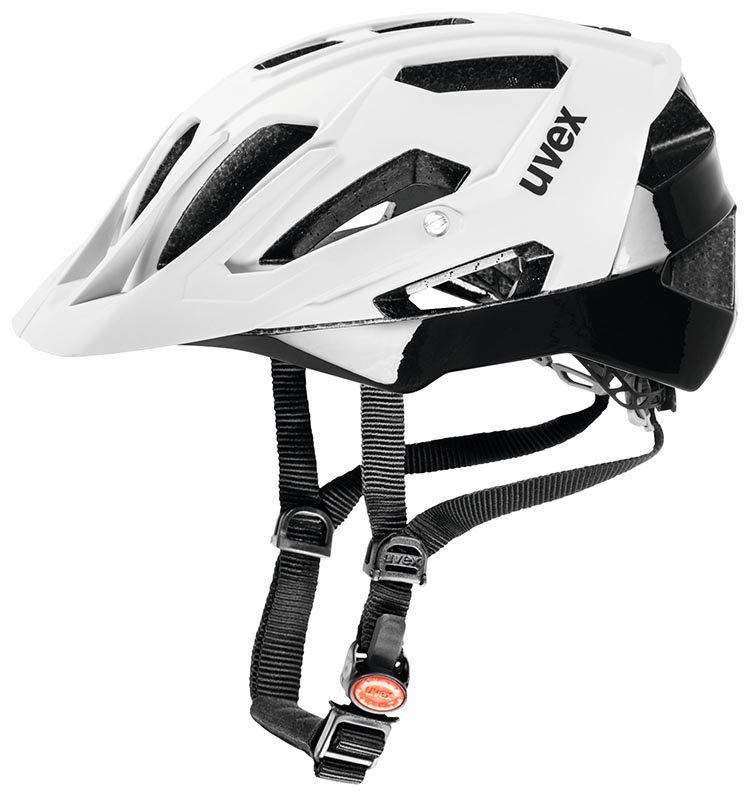 Weiß/schwarzer Uvex Helm
